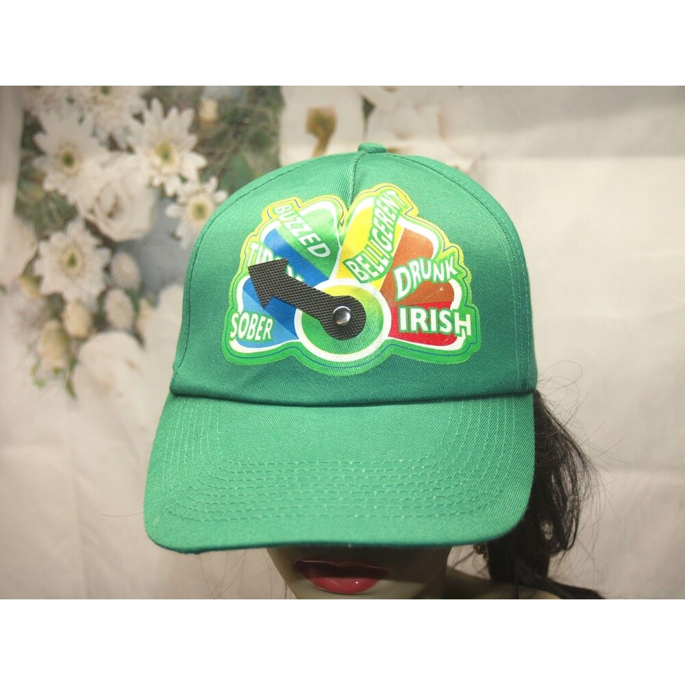 Irish Drinking Cap Hat with Level of intoxication meter Novelty Hat Vintage Fun